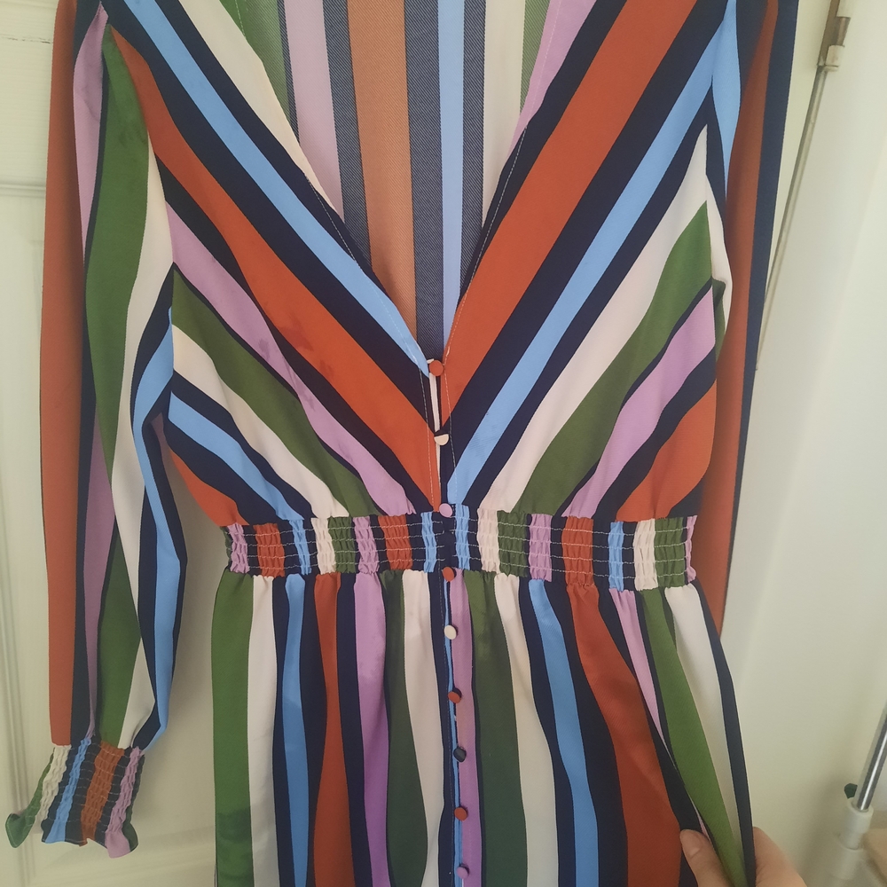 Multicolor Striped Dress (Midi)